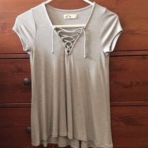 Hollister Front Lace-up Shirt